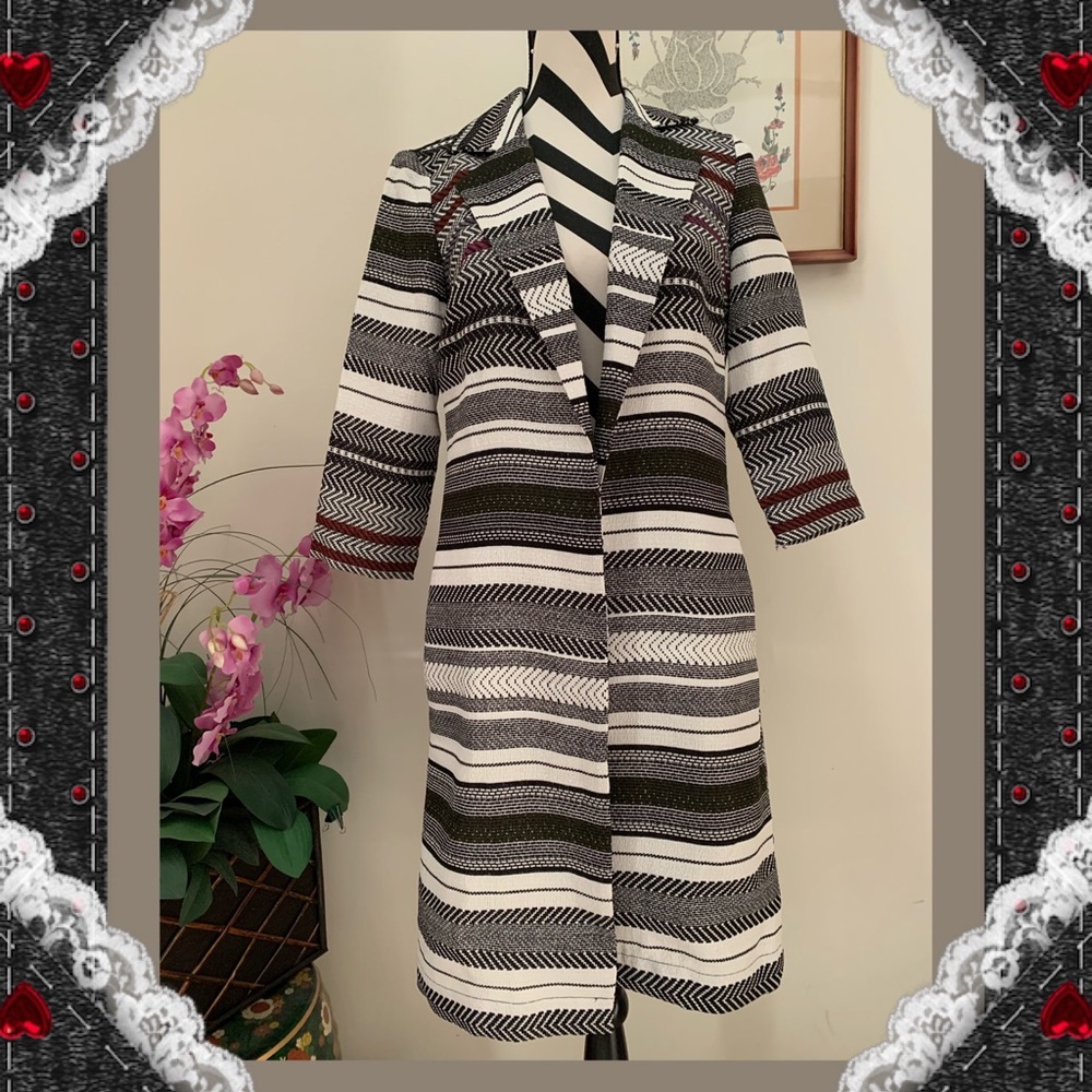 Bar III Metric Stripe Light Weight Jacket